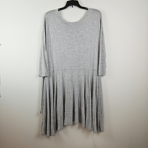 Free People Beach Jersey knit Oversized Tunic Top Size M/L gray - Picture 2 of 8